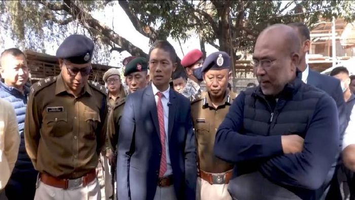 Manipur CM visits Telipati in the state's Imphal district