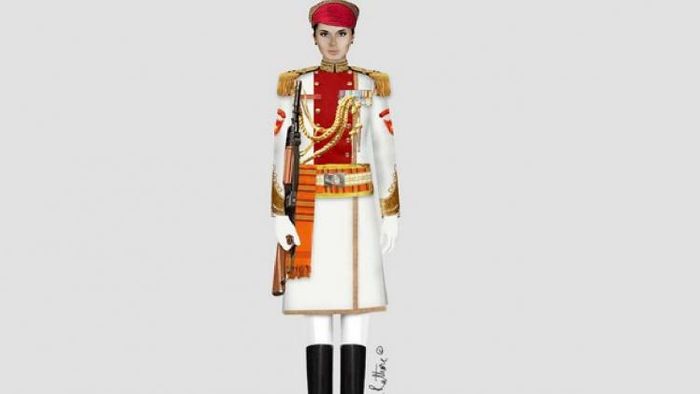 Attire for women guards at R-Day
