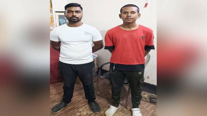 Assam: Alleged abductor Ramesh Sah (L) and the alleged abducted youth Amarjit Prasad (R)