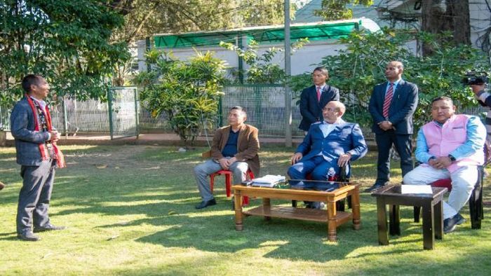 Manipur CM interacting with Mao people