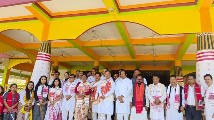 Assam Pradesh Congress Committee along with party workers in Golaghat