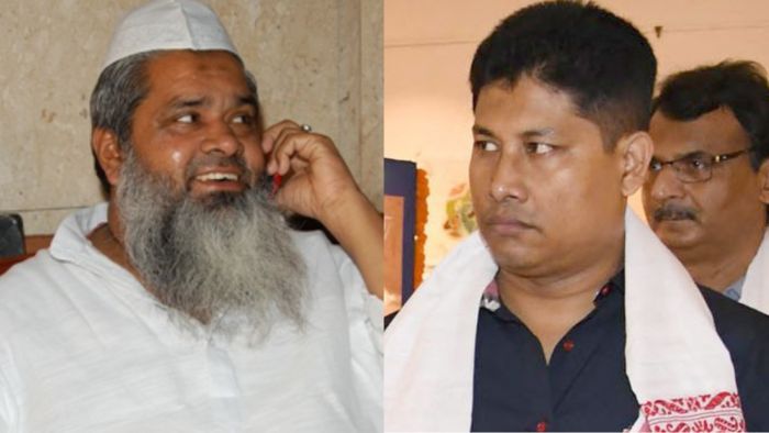 (L) Badruddin Ajmal (R) Pijush Hazarika
