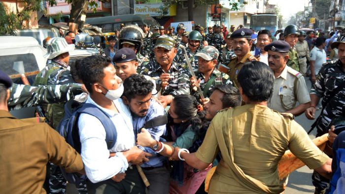 More than 20 teacher job aspirants injured in Agartala