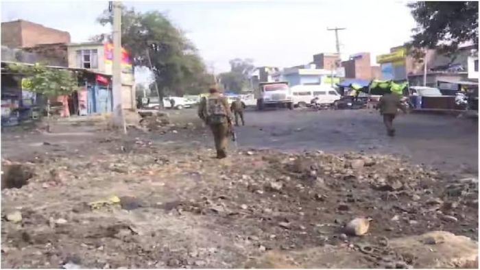 Blast site in Narwal area of Jammu