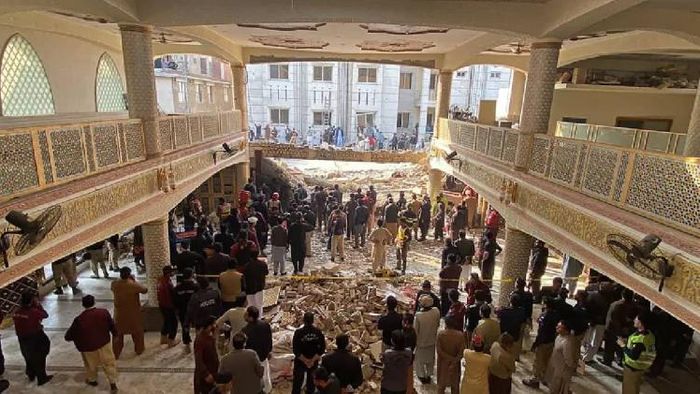 Bomb explosion inside a mosque in Pakistan's Peshawar