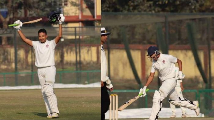 Sikkim players hitting century during an ongoing Ranji trophy match against Arunachal Pradesh