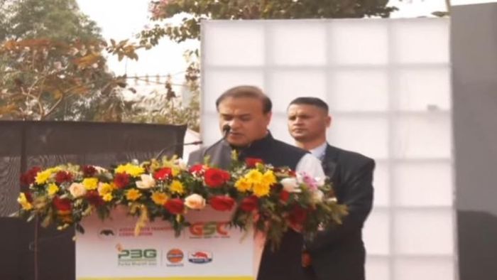 Assam CM Himanta Biswa Sarma launches 100 CNG buses in Guwahati