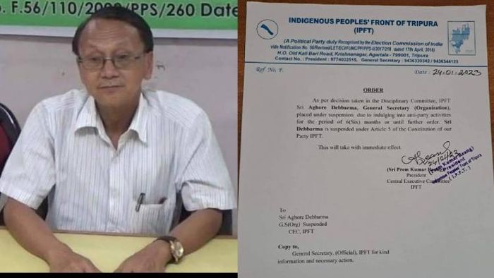 Suspended IPFT General Secretary Aghore Debbarma