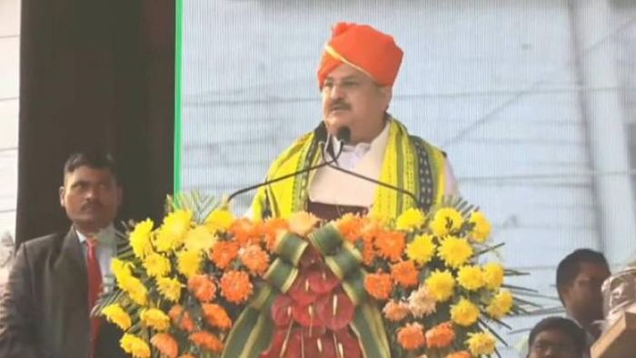 BJP National President Shri JP Nadda addresses public meeting in Agartala, Tripura