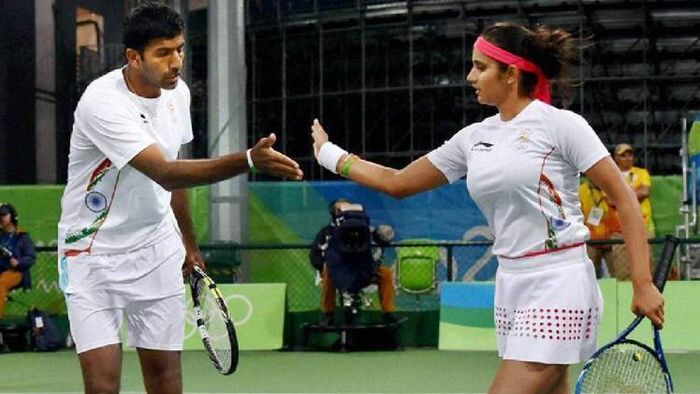 Rohan Bopanna (L), Sania Mirza (R)