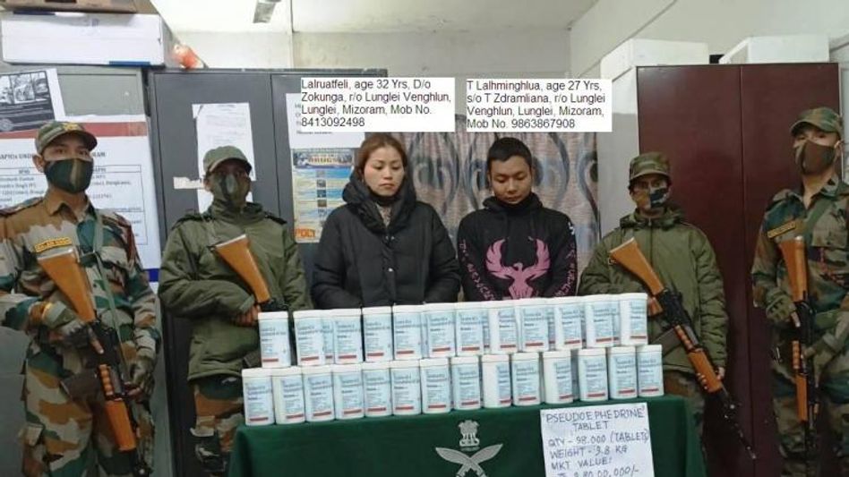 Mizoram : Drugs worth over Rs 12 crore seized in two separate incidents, 4 arrested Mizoram : Drugs worth over Rs 12 crore seized in two separate incidents, 4 arrested