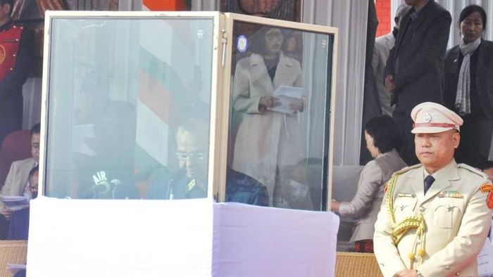 Nagaland Governor addresses gathering at 74th Republic Day celebrations at Secretariat Plaza in Kohima today