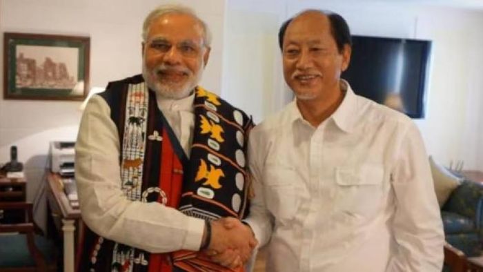 Prime Minister Narendra Modi (L), CM of Nagaland Neiphiu Rio (R)