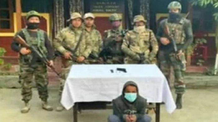 One PREPAK cadre held with arms during a joint operation by Assam Rifles and Manipur Police