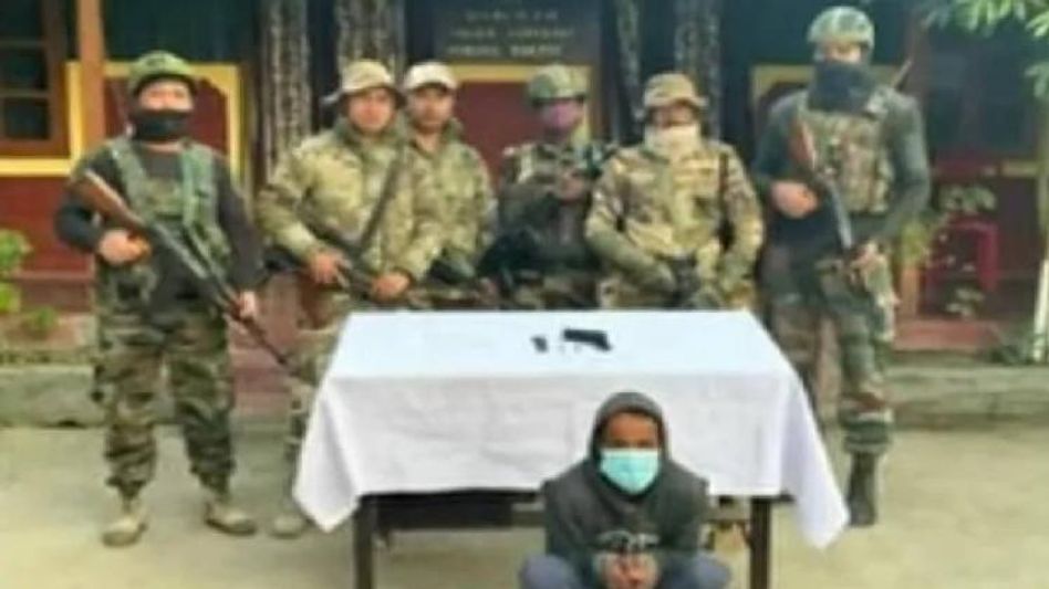 Manipur: One PREPAK cadre held with arms in Thoubal district near Imphal Manipur: One PREPAK cadre held with arms in Thoubal district near Imphal