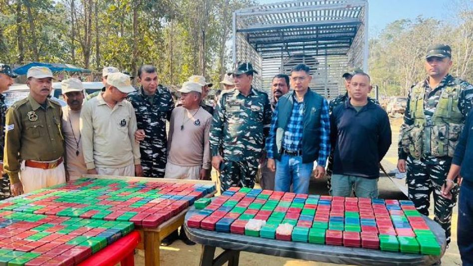 Manipur police destroy massive cache of narcotics in Imphal West Manipur police destroy massive cache of narcotics in Imphal West