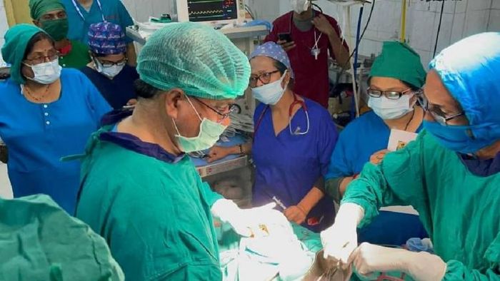 Chief Minister Dr. Manik Saha performs surgery on a 10-year-old child