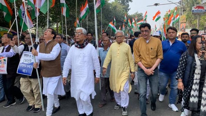 Left-Congress hold joint rally in Tripura, demanding free, fair and violence free elections