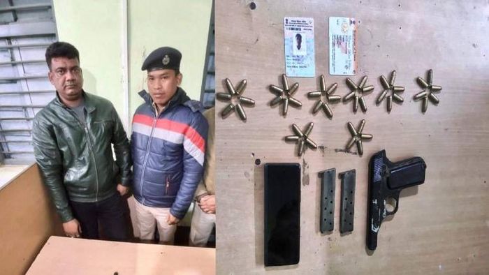 Airport police seize pistol during naka checking in Tripura