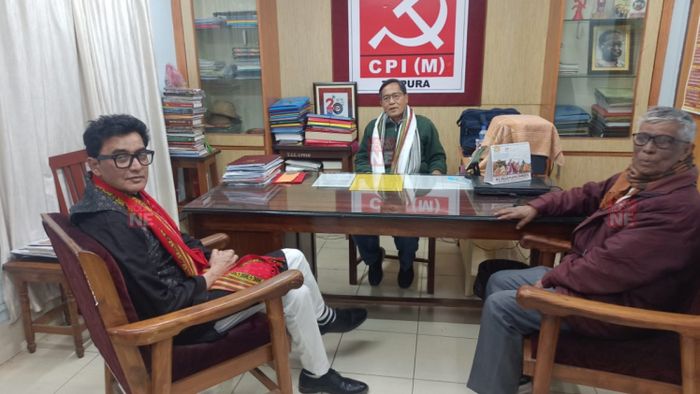 Tripura Pradesh Congress leaders including AICC leaders holding meeting with CPIM leaders