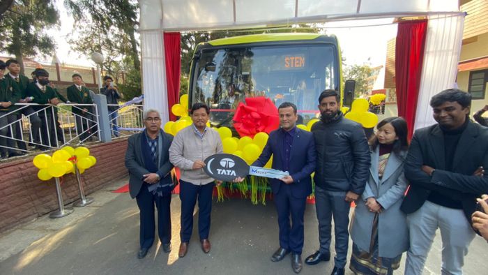 Meghalaya CM flags off Shared School Bus System