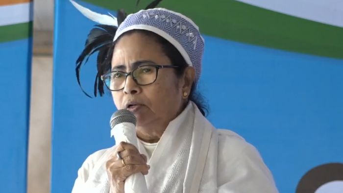 West Bengal Chief Minister attending a public meeting in Meghalaya