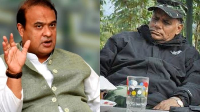 (L) Assam CM Himanta Biswa Sarma (R) ULFA (I) chief Paresh Baruah