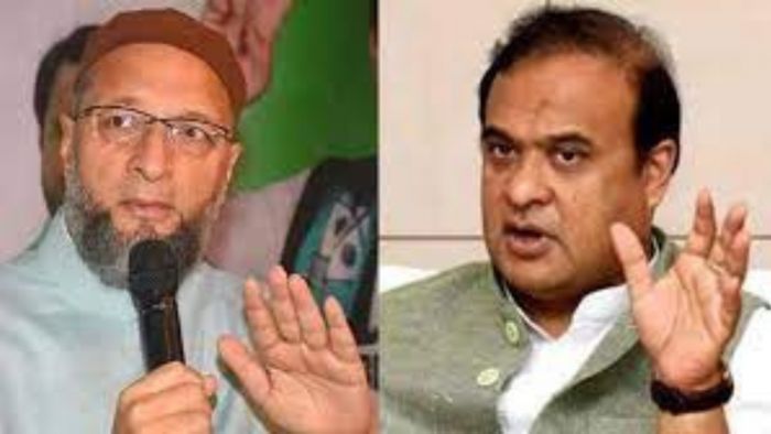 (L) Asaduddin Owaisi (R) Assam Chief Minister Himanta Biswa Sarma