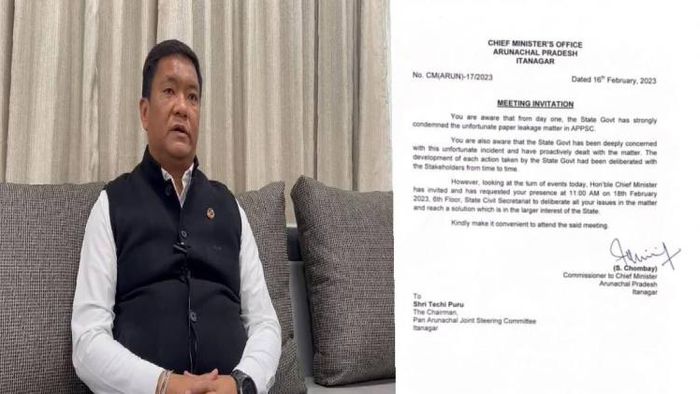 Arunachal 'APPSC' protest : CM Pema Khandu invites aspiring students to come for discussion on 18th February