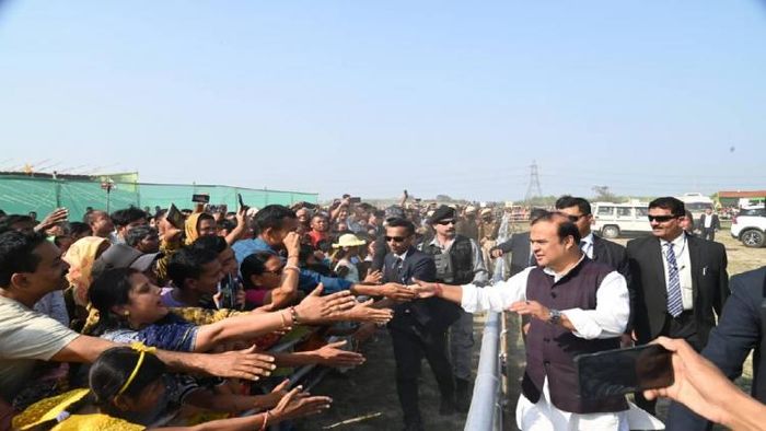Assam Chief Minister interacting with people in Kokrajhar