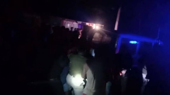 Video grab of Majuli Police attack incident