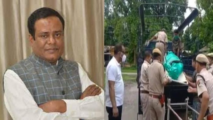 AIUDF leader Karim Uddin Barbhuiya (L), File photo of an encounter in Assam (R)