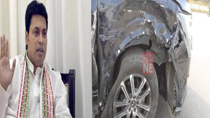 Former Tripura Chief Minister Biplab Kumar Deb narrowly escapes road accident in Haryana