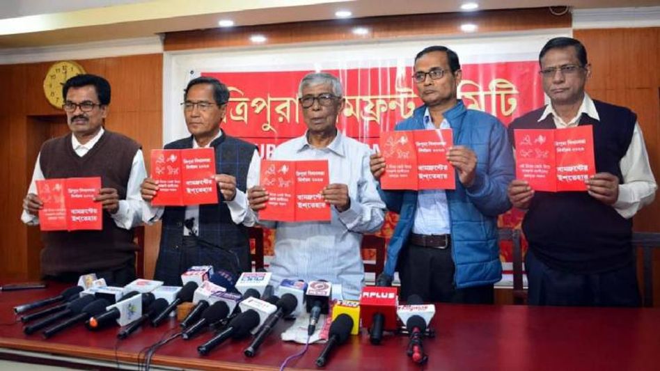 Tripura Left front releases poll manifesto, promises to fulfil 22 demands including restoration of democracy, law, and order Tripura Left front releases poll manifesto, promises to fulfil 22 demands including restoration of democracy, law, and order