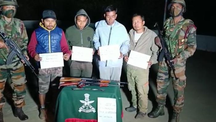 Mizoram: Assam Rifles recovers illegal weapons in Hmuifang, 4 arrested