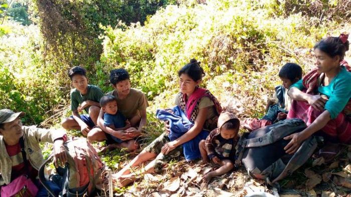 Kuki-Chin refugees waiting to enter Mizoram (File Photo)