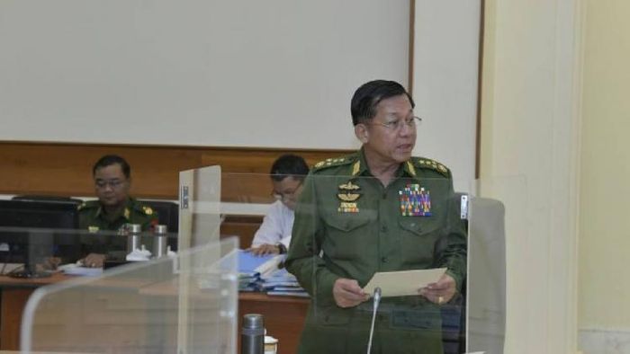 Myanmar Regime chief Min Aung Hlaing (Credit: The Irrawaddy)