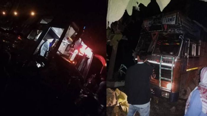 One killed, several injured after bus collides head-on with truck