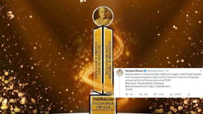 Kashmir Files wins best film at Dadasaheb Phalke International Film Festival Awards, Kangana unhappy