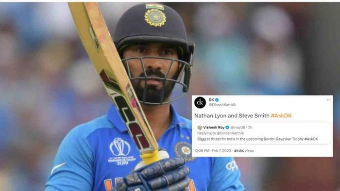 Dinesh Karthik thinks Nathan Lyon and Steve Smith as the biggest threat for India