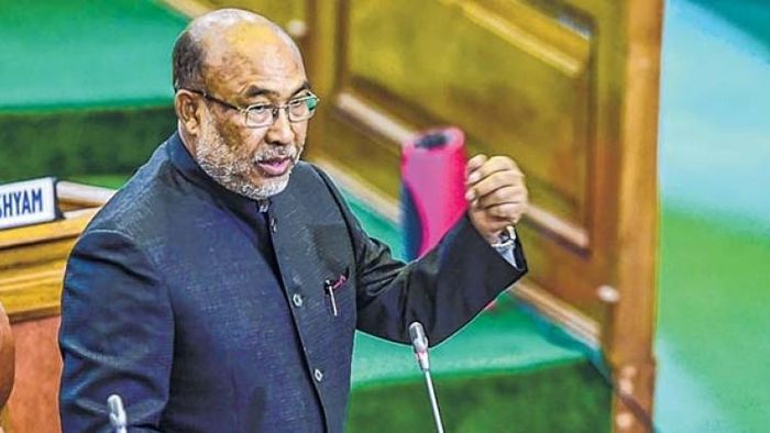 N Biren Singh, the chief minister of Manipur