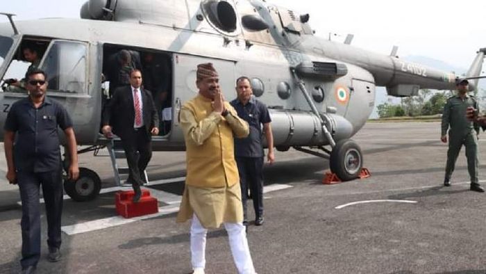 Lok Sabha speaker Om Birla arrives in Sikkim