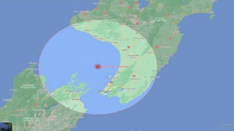 New Zealand: Map displaying the epicentre where the earthquake struck