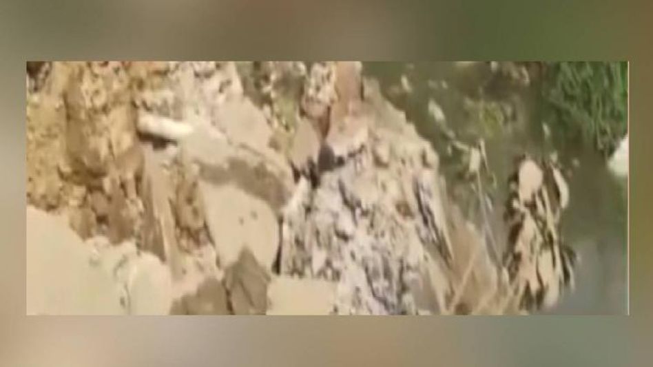 Assam: Part of main road collapses near ISBT during de-siltation work, commuters facing tough time Assam: Part of main road collapses near ISBT during de-siltation work, commuters facing tough time