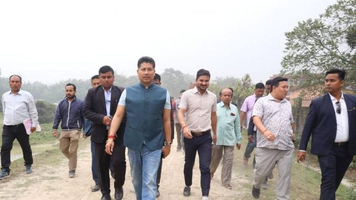 Assam: Water Resources Minister Pijush Hazarika visits BTR to check flood and erosion control projects