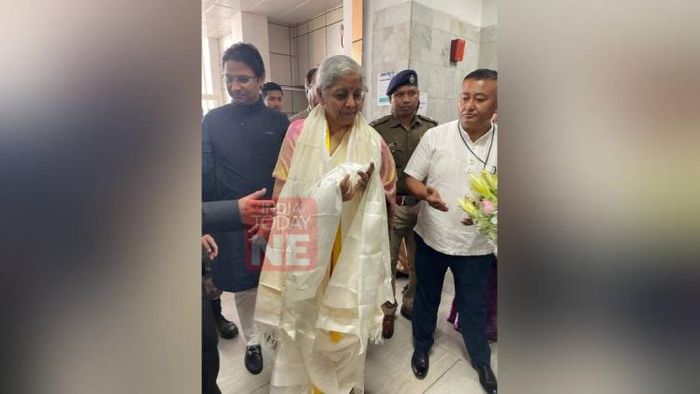 Union Finance Minister Nirmala Sitharaman arrives at Bagdogra airport