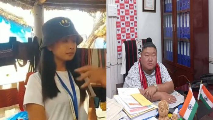 Naga vendors facing racial discrimination at Surajkund Mela (L), Nagaland Minister Temjen Imna Along (R)