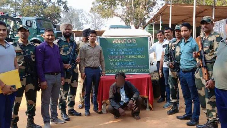 BSF seizes gold bars of Rs 1.32 crores from poll bound Tripura BSF seizes gold bars of Rs 1.32 crores from poll bound Tripura