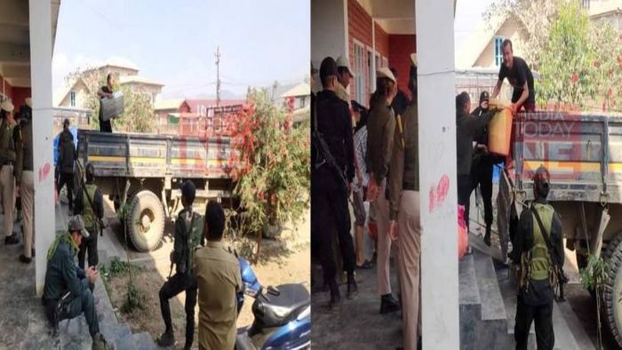 Myanmarese refugees being shifted to Central Jail in Imphal