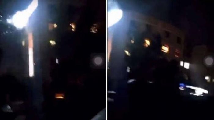 Video grab of suicide bomber blowing himself up inside Karachi police station